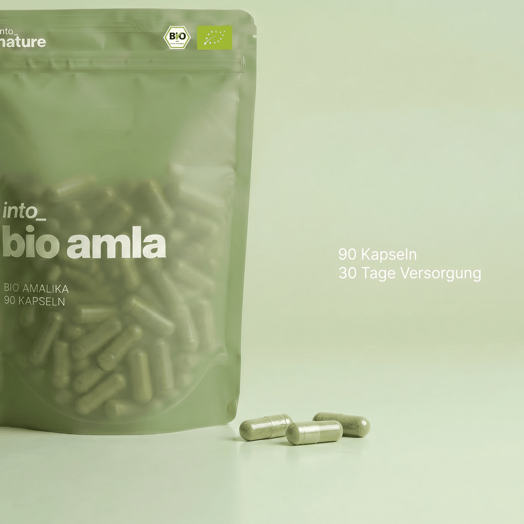 Bio Amla Pulver Kapseln in der Vorratspackung für 30 Tage