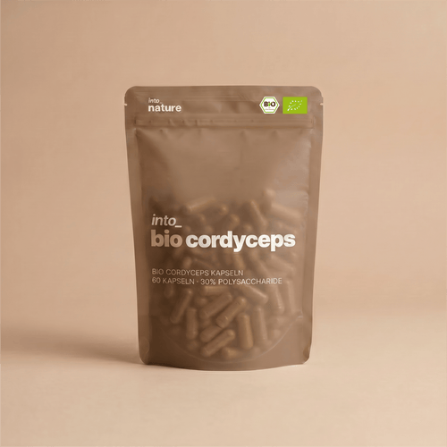 Into Nature Bio-Cordyceps-Extrakt in einer Packung mit 60 Kapseln