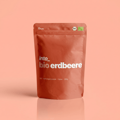 Praktische 250g Vorratspackung mit unserem naturreinen Bio-Erdbeerpulver