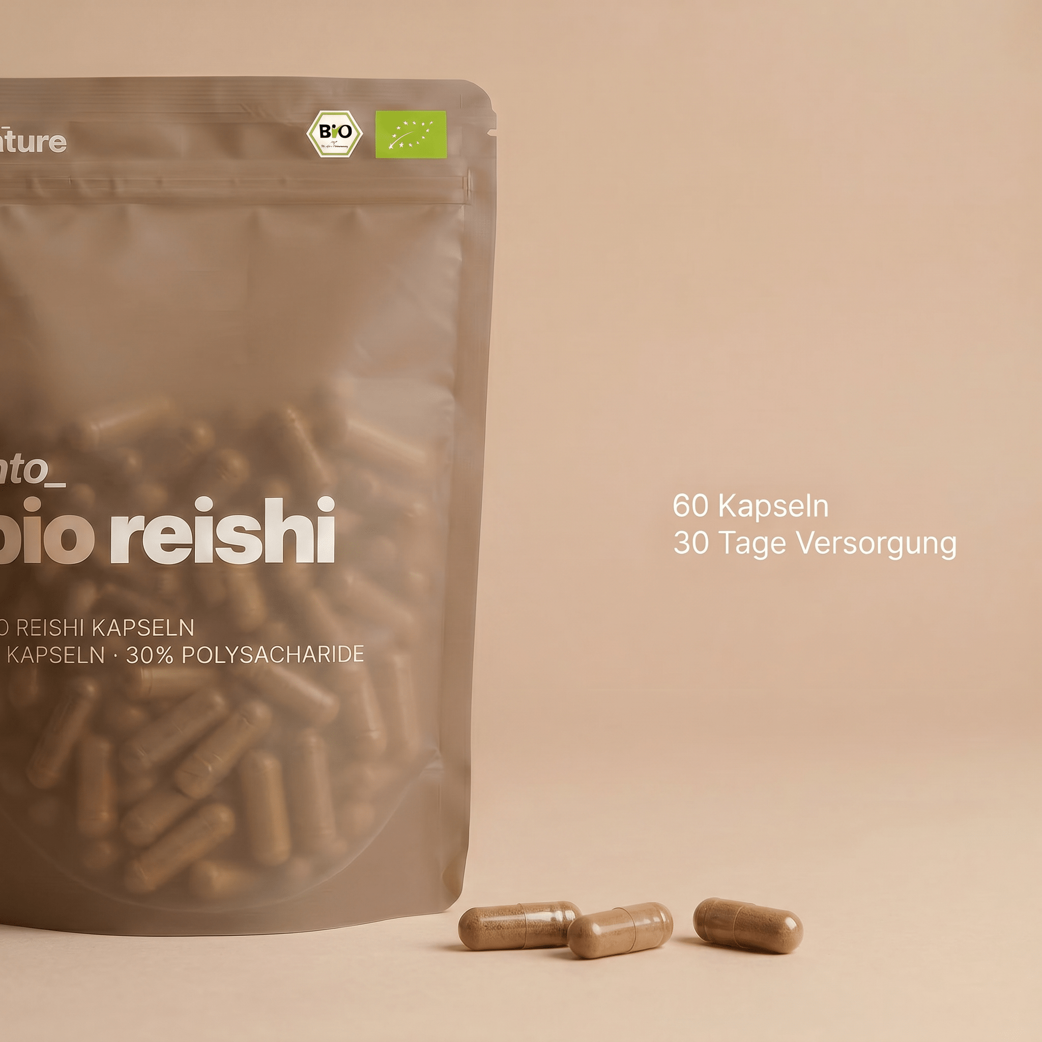 Bio-Hericium-Extrakt mit 60 Kapseln für eine Versorgung von 30 Tagen