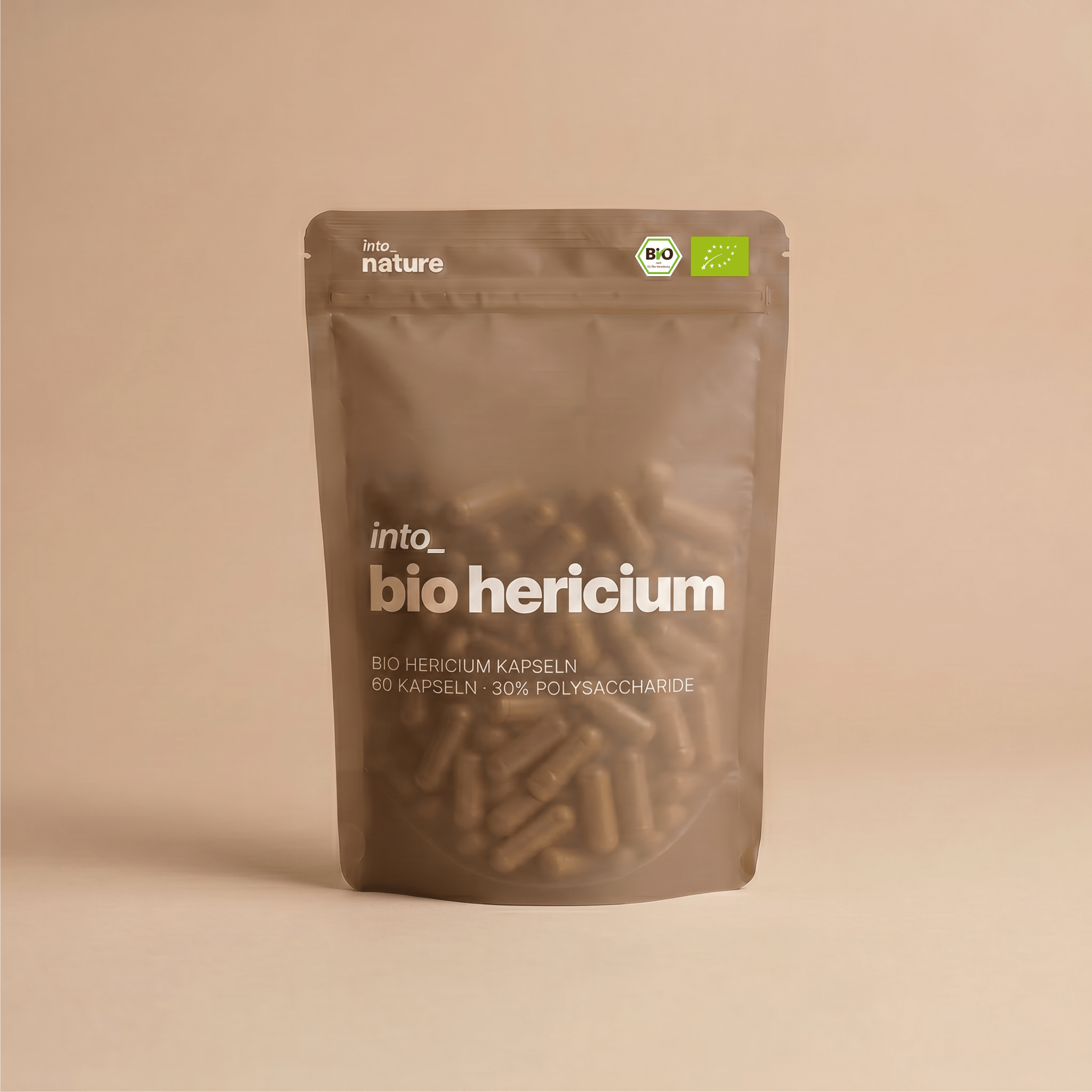 Into Nature Bio-Hericium-Extrakt in einer Packung mit 60 Kapseln
