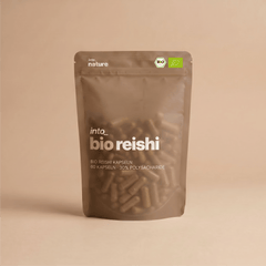 Verpackung der Into Nature Bio Reishi Extrakt Kapseln Vorderansicht