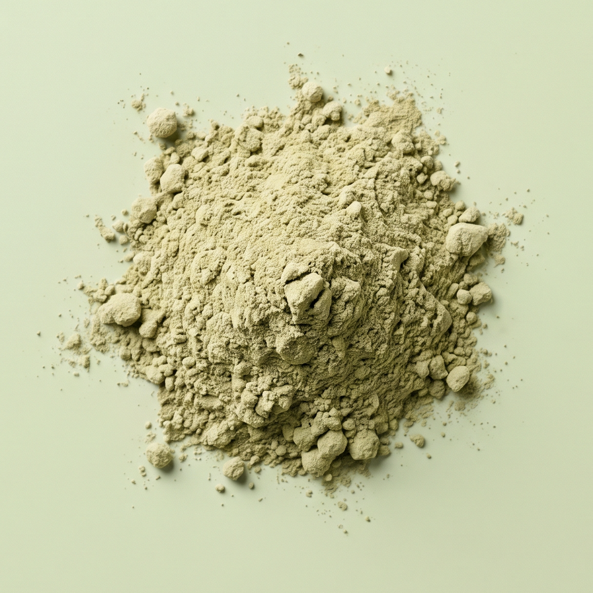 Nahaufnahme von naturreinem Bio Triphala Pulver