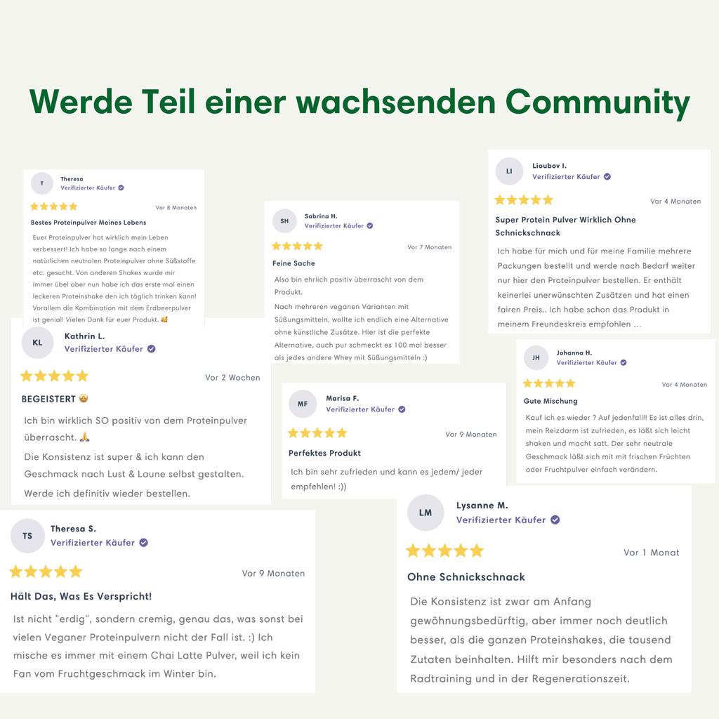 Kundenbewertungen zum veganen Bio-Proteinpulver