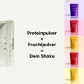 Veganes Proteinpulver mit natürlichem Fruchtpulver für einen individuellen Shake