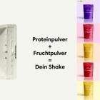 Veganes Proteinpulver mit natürlichem Fruchtpulver für einen individuellen Shake