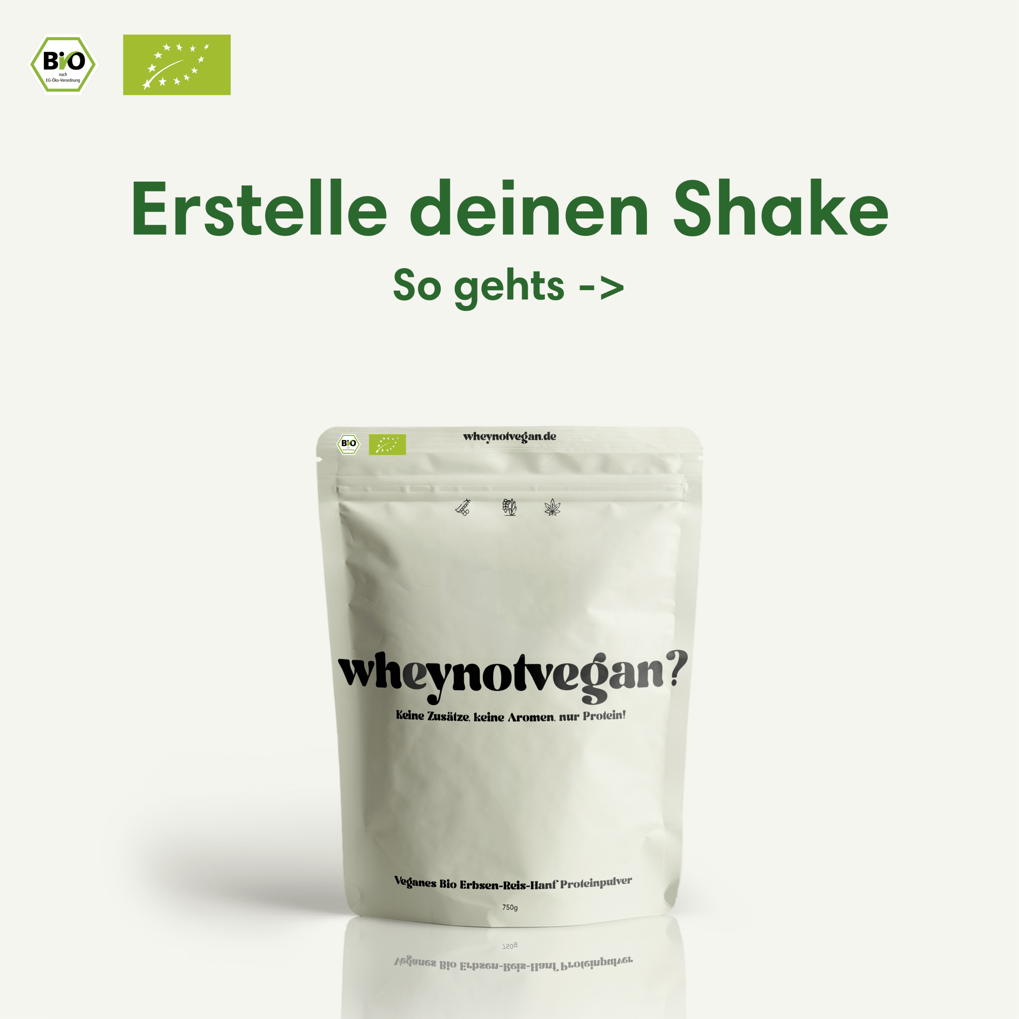 Anleitung für einen individuellen Shake mit veganem Bio-Proteinpulver